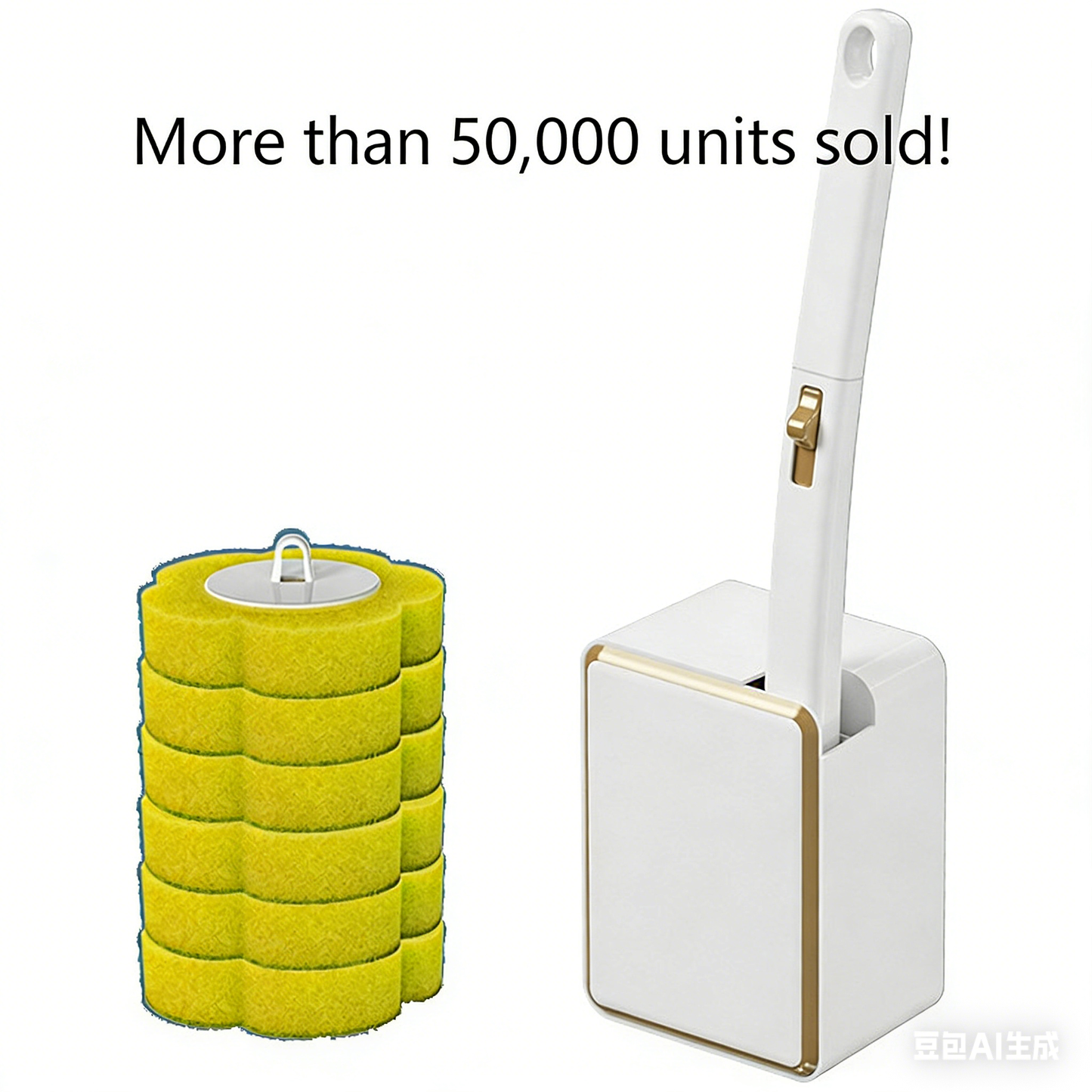 More than 50,000 units sold!🚽💦 The wonder of contactless cleaning🧽 Disposable toilet cleaning tool💦