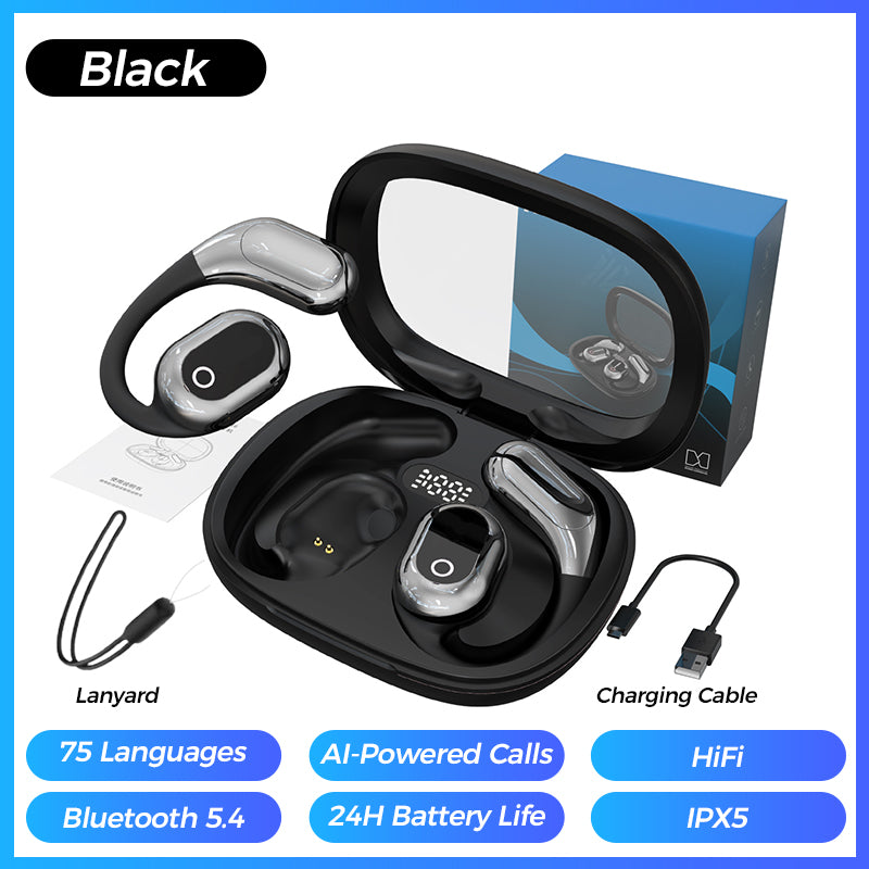 🎧🔥Newman™ AI voice translation Bluetooth headset