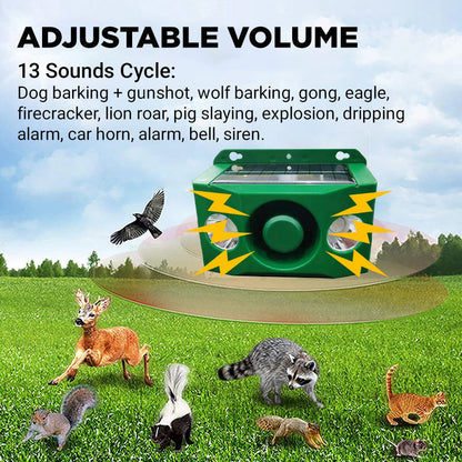 🔥HOT SALE🔥Beast Repellent Solar Warning Lights with Loud Volume