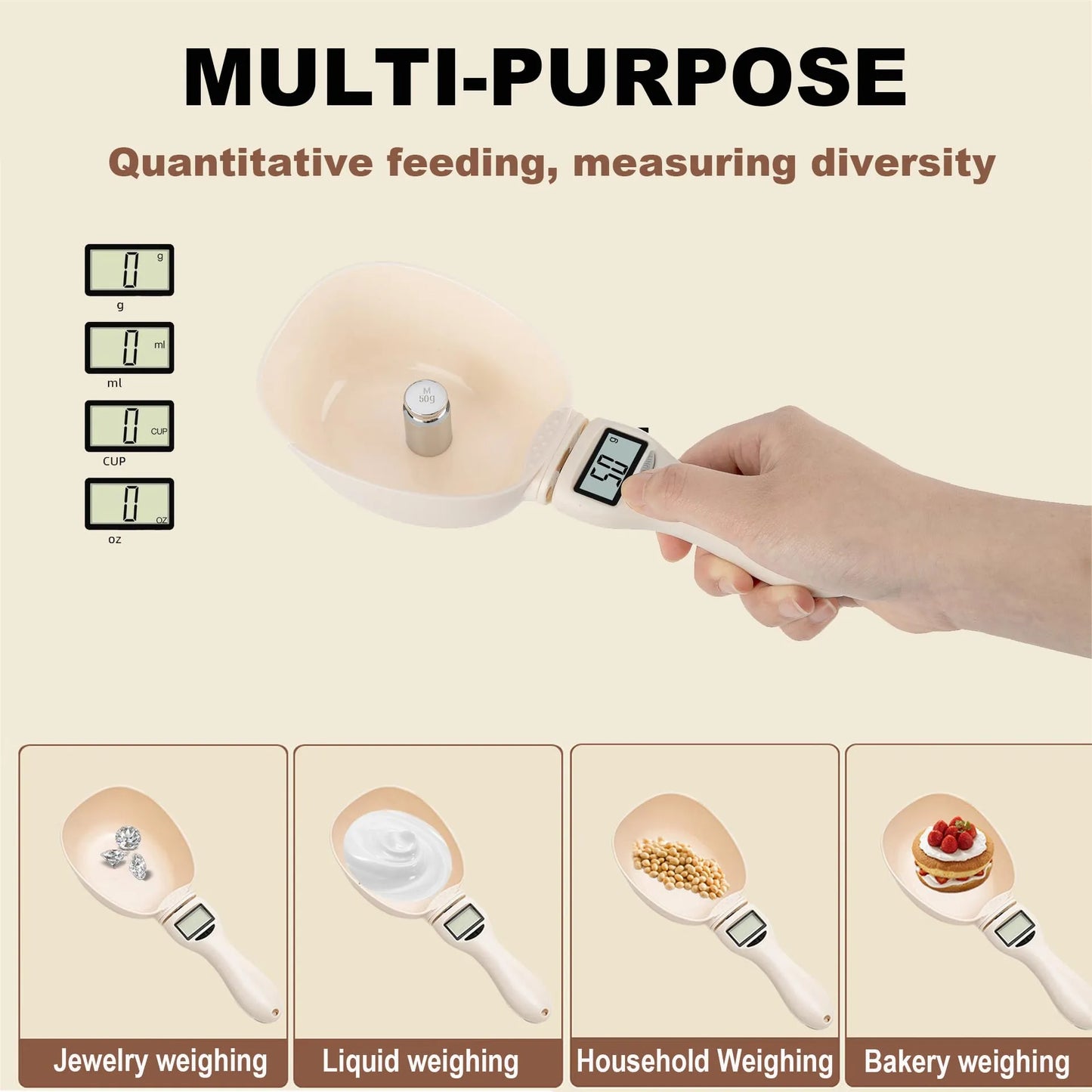 🏆LAST DAY 50% OFF🎁Food Electronic Measuring Scoop Scale