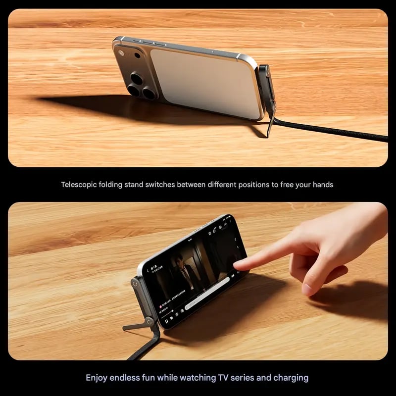 ⚡️240w super fast charging📱Invisible Holder Charger Cable with Stand