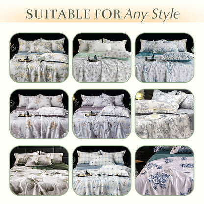 ❄️Must-have bedding in summer❄️Cooling Breathable Floral Bed Sheet (4-Piece Set)