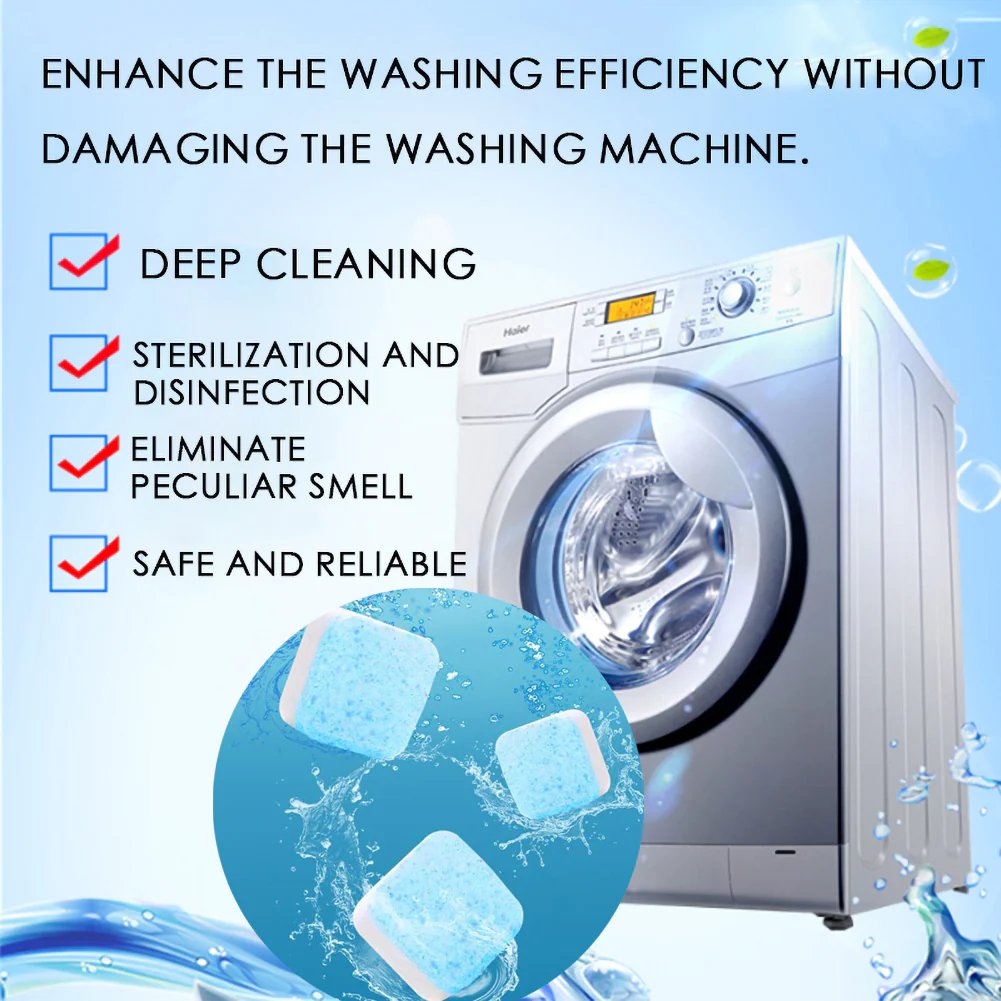 🔥Solange der Vorrat reicht 50 % Rabatt!🎉Washing Machine Deep Cleaner Tablets ( Buy 1 Get 1 FREE )
