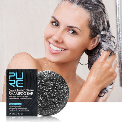 Handmade Bamboo Charcoal Natural Shampoo Soap