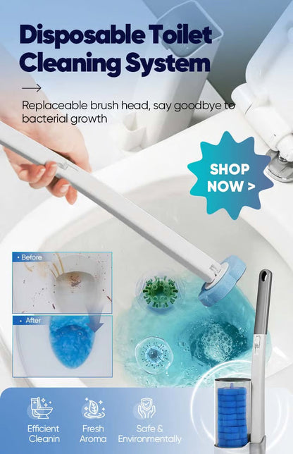 More than 50,000 units sold!🚽💦 The wonder of contactless cleaning🧽 Disposable toilet cleaning tool💦