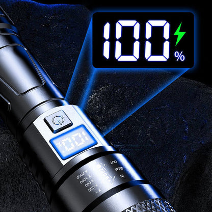 🔦 LED Strong Light Retractable Flashlight | Year-End Mega Sale 50% OFF | Zoomable Beam & Adjustable Length | Rechargeable for Outdoor & Emergency Use 🚀✨