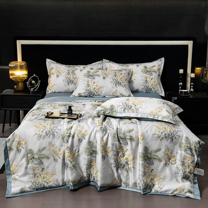❄️Must-have bedding in summer❄️Cooling Breathable Floral Bed Sheet (4-Piece Set)