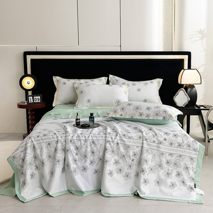 ❄️Must-have bedding in summer❄️Cooling Breathable Floral Bed Sheet (4-Piece Set)