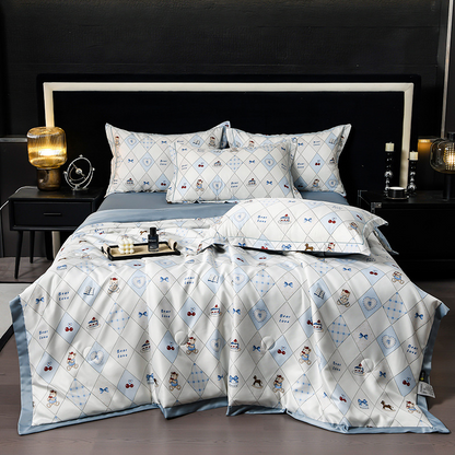 ❄️Must-have bedding in summer❄️Cooling Breathable Floral Bed Sheet (4-Piece Set)