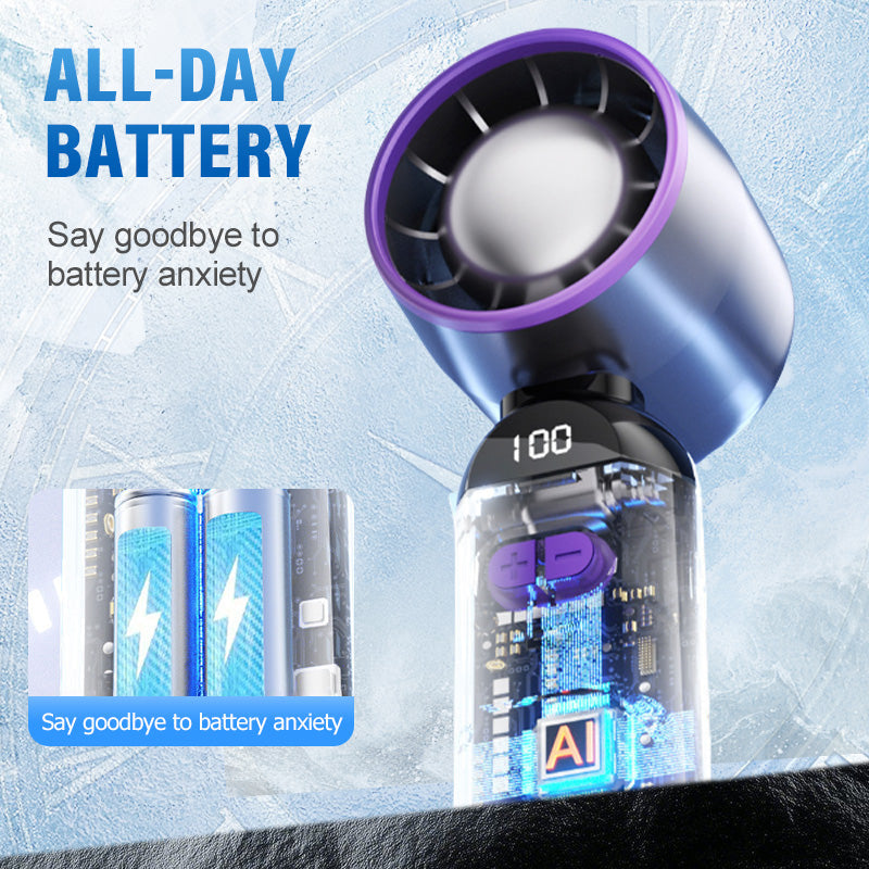 🔥LIMITED 50% OFF!💨 Portable Handheld Turbo Fan – Super Powerful Breeze, Ultra-Light & Perfect for Travel ⚡🌬️