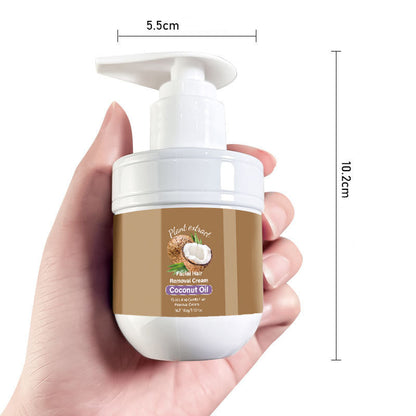 🎁 Buy 1, get 1 FREE! 🥥✨ Coconut facial hair removal cream – Gentle & effective
