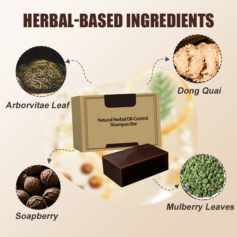 Natural Herbal Oil-Control Shampoo Bar