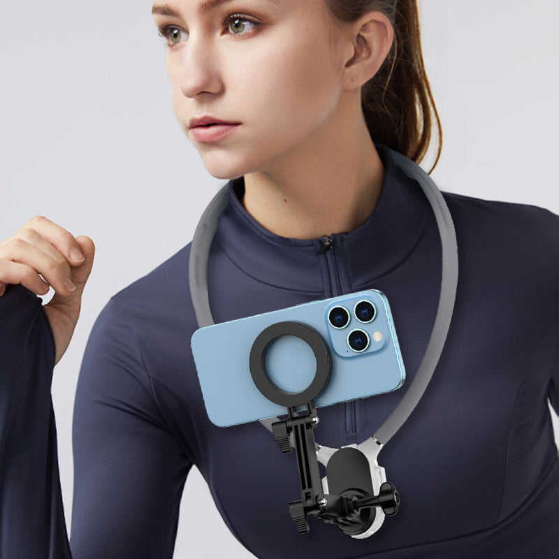Magnetic Neck Phone Holder for Hands-Free Recording