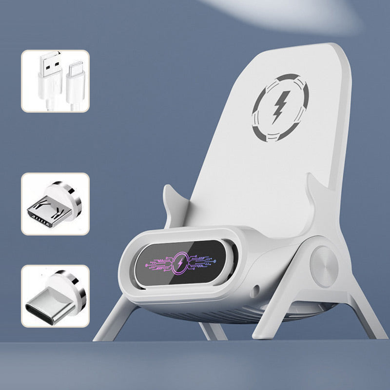 ⚡Wireless Fast Charger Phone Stand | Year-End Mega Upgrade Launch | Qi-Certified for Phone & Earbuds, Adjustable Viewing Angle | All-in-One Desk Organizer 🚀✨