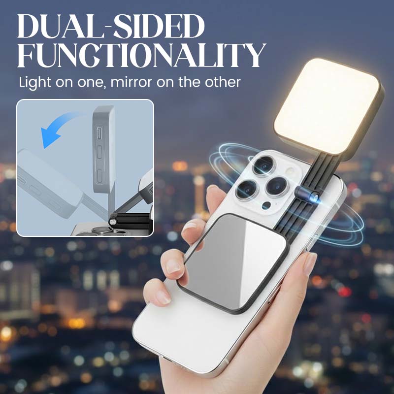 Magnetic Flip Fill Light with Makeup Mirror