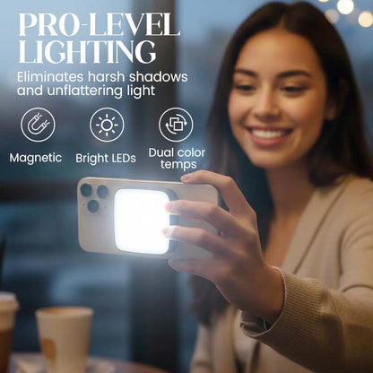 Magnetic Flip Fill Light with Makeup Mirror