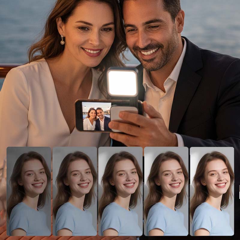 Magnetic Flip Fill Light with Makeup Mirror