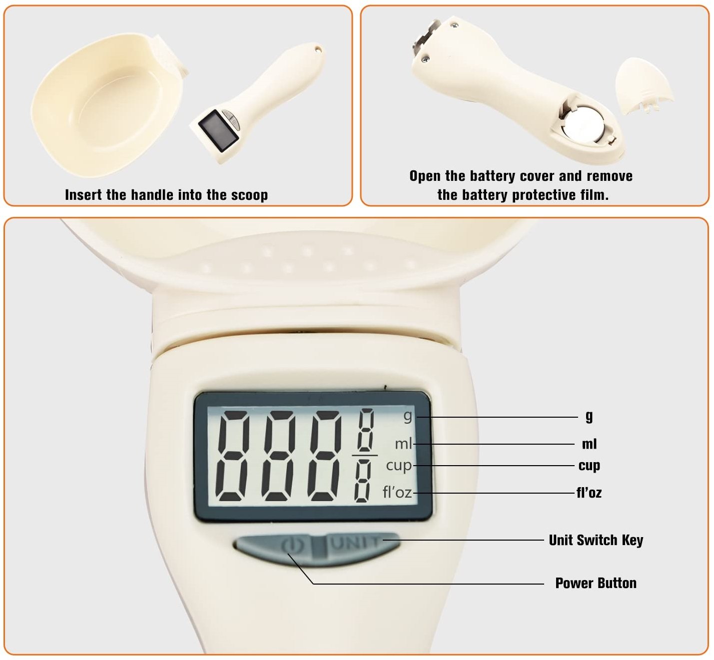 🏆LAST DAY 50% OFF🎁Food Electronic Measuring Scoop Scale