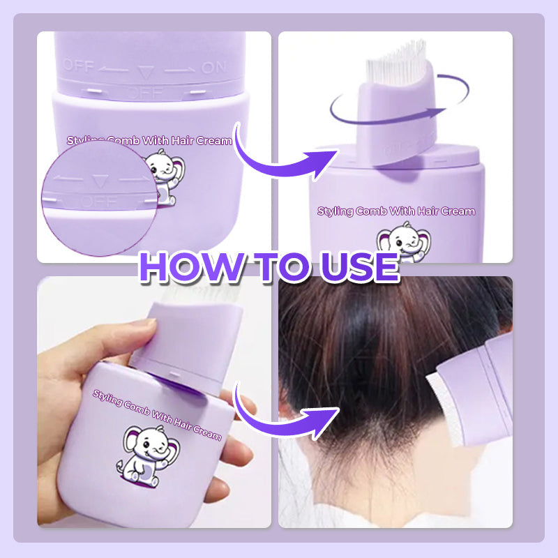 Styling Comb With Hair Cream