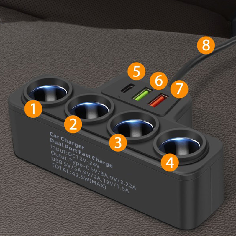 🔥Hot Sale Offers-7-in-1 Cigarette Lighter Adapter