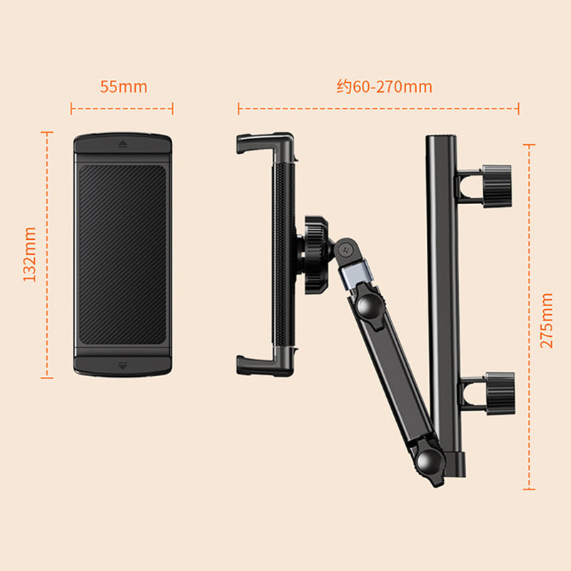 💎 50% OFF! 💎 Tri-Axis Tablet Holder for Car Headrest – 360° Rotation, Fits 4.7–12.9", Universal & Kid-Friendly 🚗