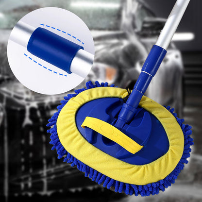 🚗 50% OFF NOW! 🧽 Durable Aluminum Long Handle Telescopic Car Wash Mop – Soft Microfiber, Scratch-Free & Adjustable Length ✨