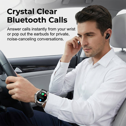 2-in-1 Smartwatch with Built-in TWS Earbuds