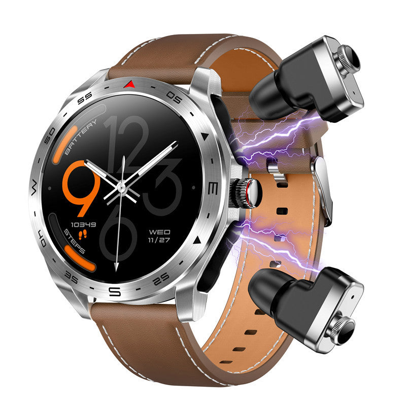 2-in-1 Smartwatch with Built-in TWS Earbuds