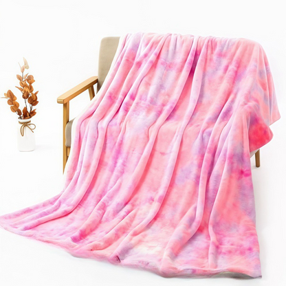 Ultra-Soft Tie-Dye Plush Throw Blanket